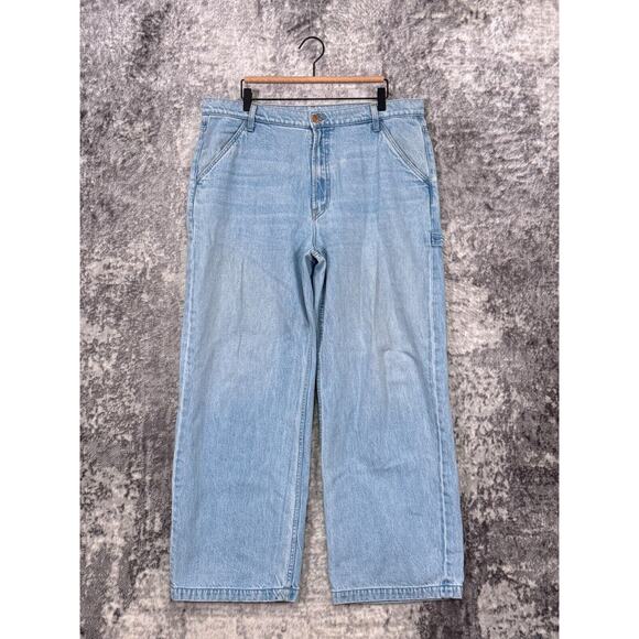 Mother Jeans 34 Womens Snacks! The Fun Dip Utility Puddle Wide Relax Denim - Picture 1 of 9